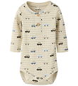 Name It Bodysuit l/s - NbmRonald - Rib - Peyote Melange