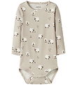 Name It Bodysuit l/s - NbnRosheep - Iceland Fossil