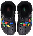 Crocs Sandals - Classic+ Lined Holiday Lights Clog - Black/Multi