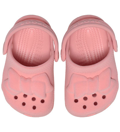 Crocs Sandals - Crocs Littles Velvet Bow - Powder Pink