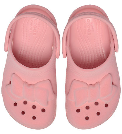 Crocs Sandalen - Classic+ Fluwelen Bow Klomp T - Powder Roze