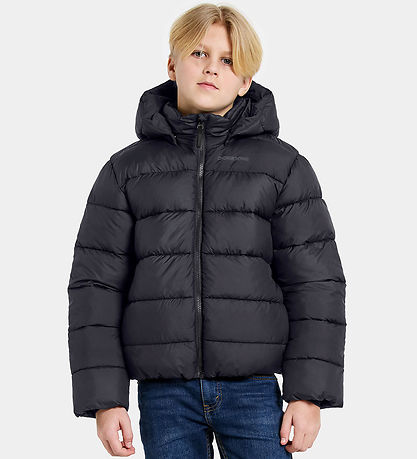 Didriksons Puffer Jacket - Scoria Kids Jacket - Black