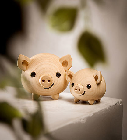 Fablewood Klein Schwein - Rad - 5 cm - Natur