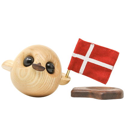 Fablewood Duckling w. Flag - Pick-Me-Up Villy - 10 cm - Natural