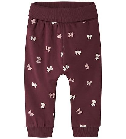 Pantalon de Jogging Name It - NbfVimone - Burgundy/Bow Pantalon de Jogging Name It - NbfVimone - Burgundy/Bow