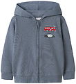 Name It Cardigan m. Cap - NmmVoltinus - Flint Stone/vier Truck