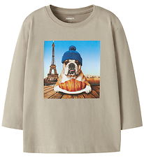 Blouse Name It - NmmVoto - Fossile d'Islande/Dog Paris Blouse Name It - NmmVoto - Fossile d'Islande/Dog Paris