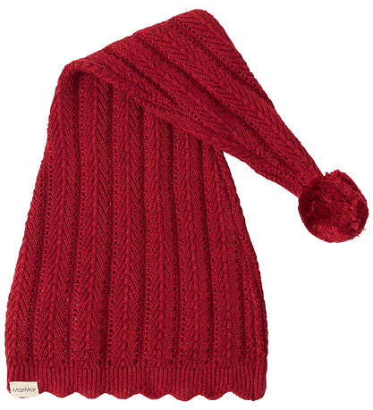 MarMar Christmas Hat - Knitted - Elf - Hibiscus Red