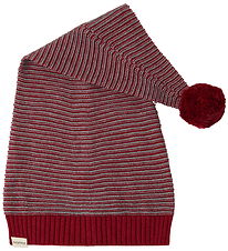 MarMar Christmas Hat - Knitted - Elf - Hibiscus Red Stripe MarMar Christmas Hat - Knitted - Elf - Hibiscus Red Stripe