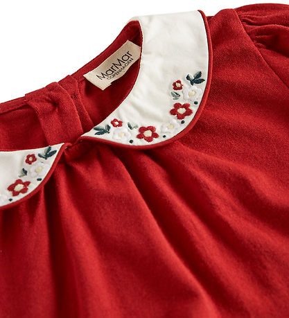 MarMar Klänning - Bomull/Modal - Dielle - Hibiscus Red