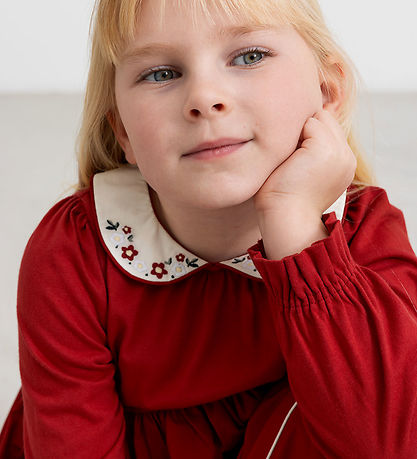 MarMar Klänning - Bomull/Modal - Dielle - Hibiscus Red