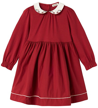 MarMar Klänning - Bomull/Modal - Dielle - Hibiscus Red
