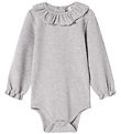 MarMar Bodysuit l/s - Rib/Modal - Brandine - Light Grey Melange MarMar Bodysuit l/s - Rib/Modal - Brandine - Light Grey Melange