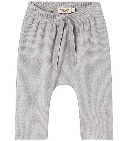 MarMar Trousers - Rib/Modal - Pico - Light Grey Melange