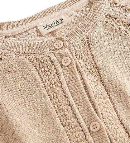 MarMar Neuletakki - Neulottu - Tillie - Gold Glitter MarMar Neuletakki - Neulottu - Tillie - Gold Glitter