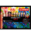 Stabilo Buntstifte - Woody - 3-in-1 - Arty - 12 st. - Mehrfarbig