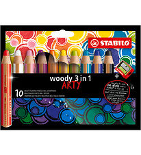 Stabilo Colouring Pencils - Woody - 3-in-1 - Arty - 12 pcs - Mul