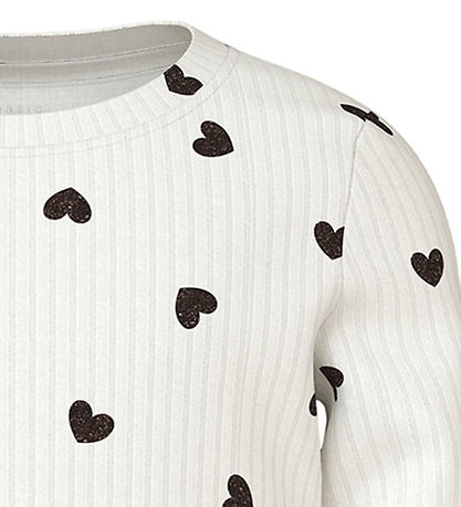 Name It Blouse - NmfVemma - Cloud Dancer/Tiny Heart Name It Blouse - NmfVemma - Cloud Dancer/Tiny Heart