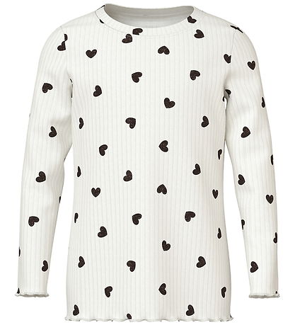 Name It Blouse - NmfVemma - Cloud Dancer/Tiny Heart Name It Blouse - NmfVemma - Cloud Dancer/Tiny Heart