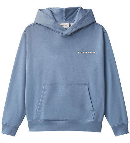Calvin Klein Hoodie - Relaxed Back - Satin Blue