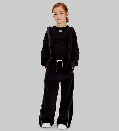 Calvin Klein Trousers - Wide - Velvet - Black