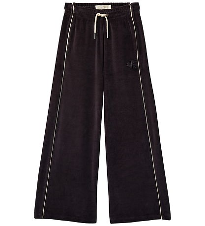 Calvin Klein Trousers - Wide - Velvet - Black