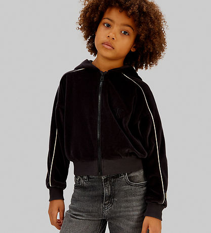 Calvin Klein Cardigan - Velours - Black