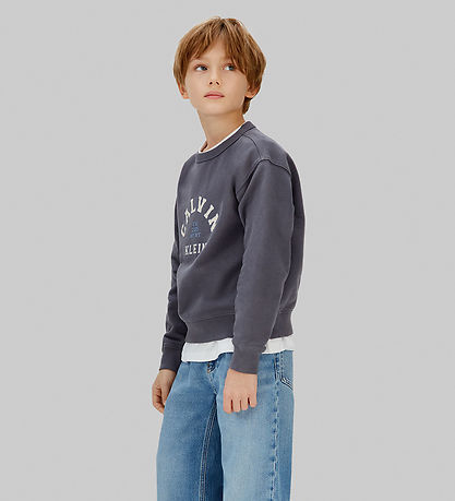 Calvin Klein Sweatshirt - Varsity - Coal Grey