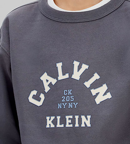 Calvin Klein Sweatshirt - Varsity - Coal Grey