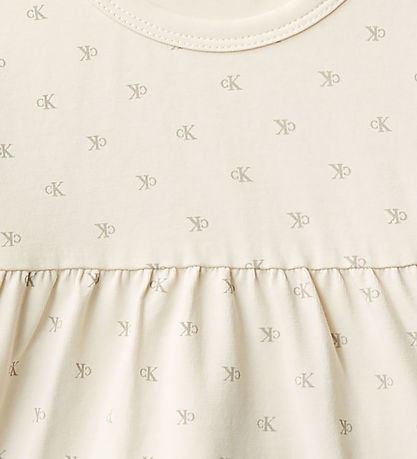 Calvin Klein Kleid - AOP - Monolog White