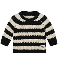 Calvin Klein Blouse - Knitted - Yarn Dyed Stripe - Black/Whiteca