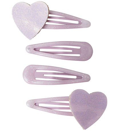 Name It Hair Clip - 4-Pack - NmfRosa - Keepsake Lilac/Hearts Name It Hair Clip - 4-Pack - NmfRosa - Keepsake Lilac/Hearts