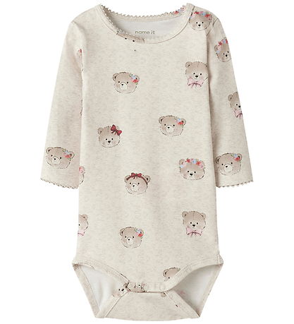 Name It Bodysuit l/s - NbfRice - Peyote Melange Name It Bodysuit l/s - NbfRice - Peyote Melange