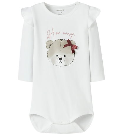 Name It Bodysuit l/s - NbfRindy - Bright White