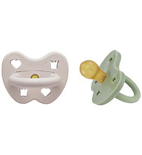 Hevea Pacifiers - 3-36 Mths. - 2-Pack - Soft Pebble & Moss Green Hevea Pacifiers - 3-36 Mths. - 2-Pack - Soft Pebble & Moss Green