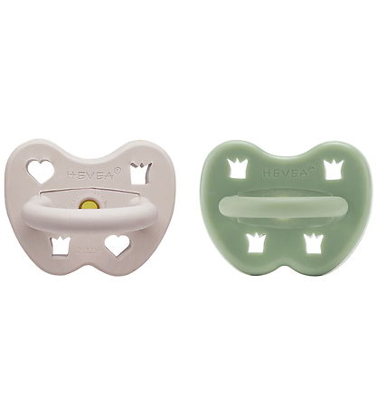 Hevea Spenen - 3-36 mnd. - 2-pack - Soft Pebble & Moss Green