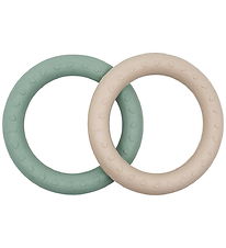 Hevea Beißring - 2er-Pack - Sand & Seafoam Blue Hevea Beißring - 2er-Pack - Sand & Seafoam Blue