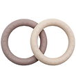 Hevea Teether - 2-Pack - Sand & Tan Beige