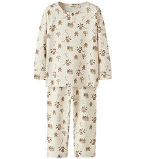 Lil' Atelier Pyjama Set - NmnLayo - Turtledove/Christmas Lil' Atelier Pyjama Set - NmnLayo - Turtledove/Christmas