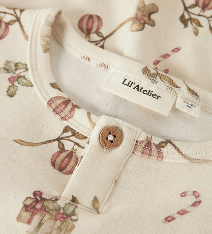 Lil' Atelier Pyjama Set - NmnLayo - Turtledove/Christmas