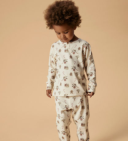Lil' Atelier Pyjama Set - NmnLayo - Turtledove/Christmas