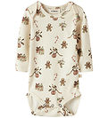 Lil' Atelier Bodysuit l/s - NbnLayo - Turtledove/Christmas