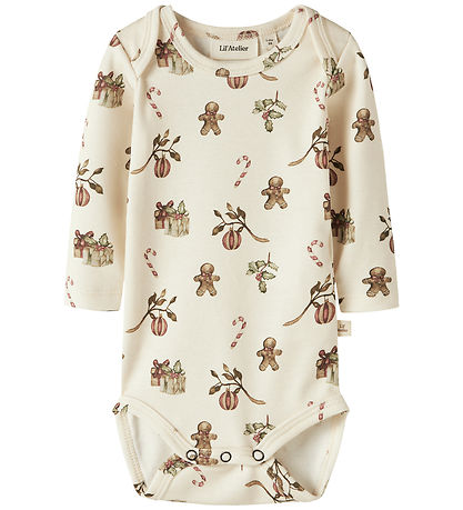 Lil' Atelier Bodysuit l/s - NbnLayo - Turtledove/Christmas Lil' Atelier Bodysuit l/s - NbnLayo - Turtledove/Christmas