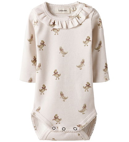 Lil' Atelier Bodysuit l/s - Rib - NbfLavo - Almost Mauve/Goose Lil' Atelier Bodysuit l/s - Rib - NbfLavo - Almost Mauve/Goose