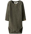 Lil' Atelier Bodysuit l/s - Rib - NbmRajo - Sea Turtle