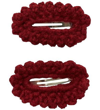 Lil' Atelier Hair Clips - 2-Pack - NmfFacc - Red Dahlia