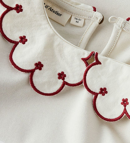 Lil' Atelier Blouse - NmfFundo - Turtledove/Red Dahila Lil' Atelier Blouse - NmfFundo - Turtledove/Red Dahila