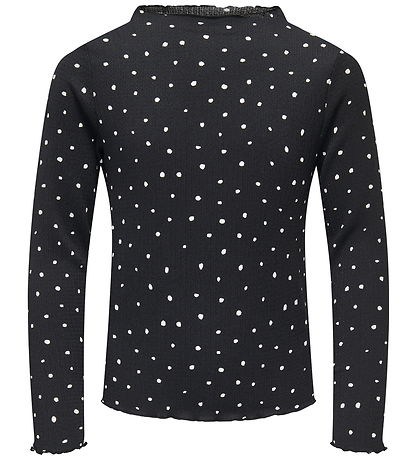 Kids Only Blouse - CookMelia - Black/Dots Cloud Dancer