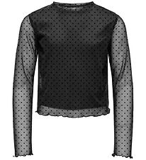 Kids Only Blouses - Mesh - KogDora - Black/Dots Flock Black Kids Only Blouses - Mesh - KogDora - Black/Dots Flock Black
