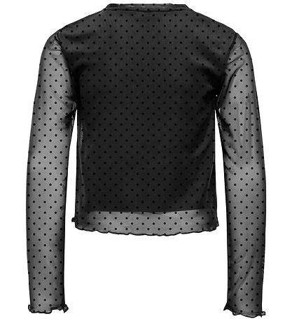 Kids Only Blouses - Mesh - KogDora - Black/Dots Flock Black Kids Only Blouses - Mesh - KogDora - Black/Dots Flock Black